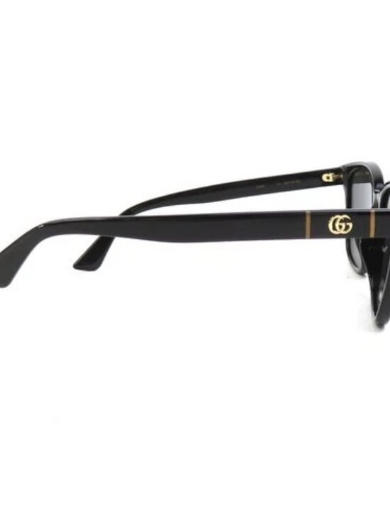 Auth GUCCI Sunglasses Black Plastic/Goldtone - e61705a main image 7